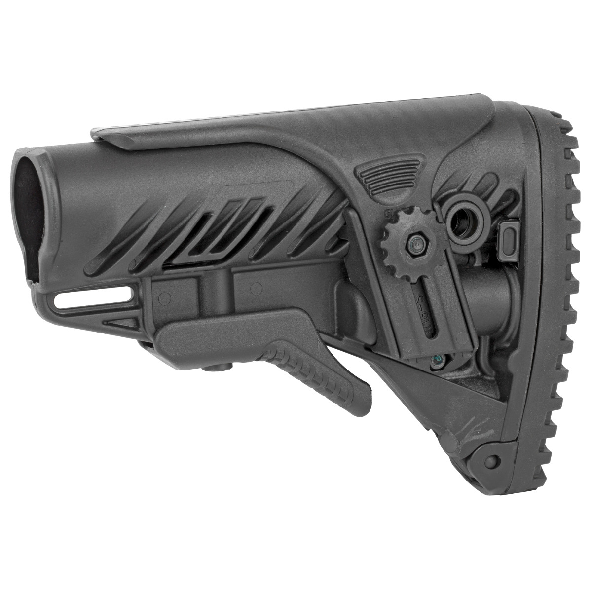 FAB Defense GLR16CP AR-15 Buttstock with Adjustable Cheek Rest, Black (US SHIPPING ONLY)